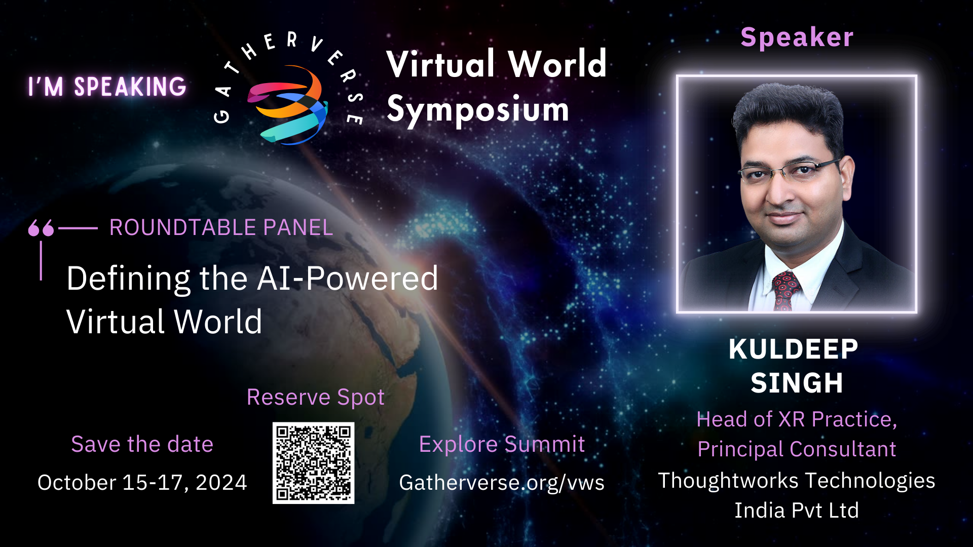 image from Speaker - Getherverse Virtual World Symposium 2024